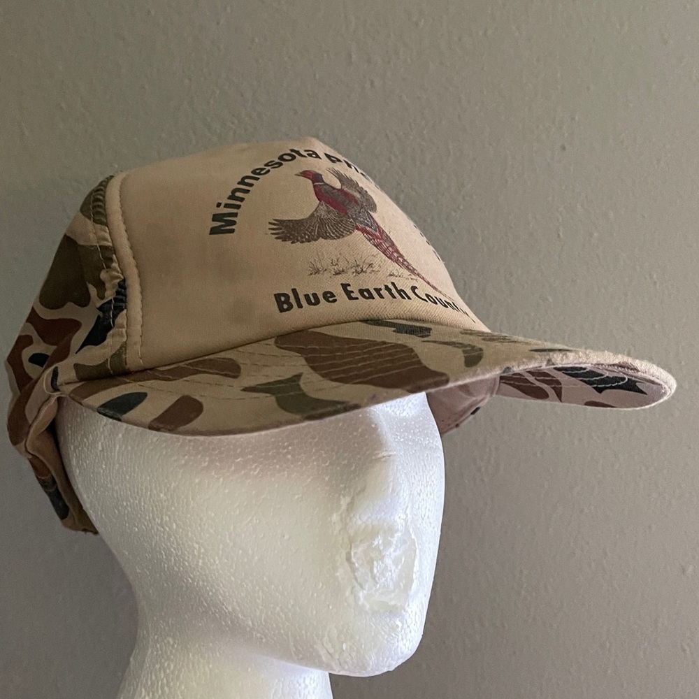 Vintage Trucker SnapBack Hat Tan Brown Camo Minnesota Pheasants Cap Worn In OS - Picture 2 of 13